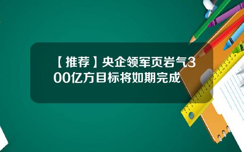 【推荐】央企领军页岩气300亿方目标将如期完成