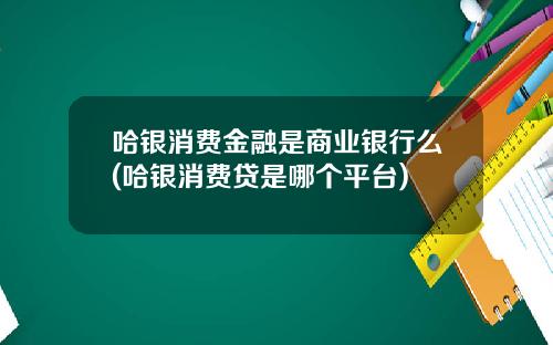 哈银消费金融是商业银行么(哈银消费贷是哪个平台)