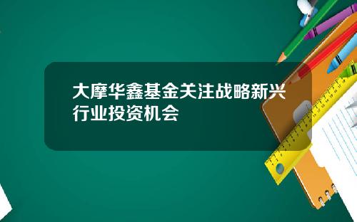 大摩华鑫基金关注战略新兴行业投资机会