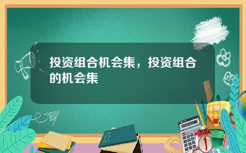 投资组合机会集，投资组合的机会集