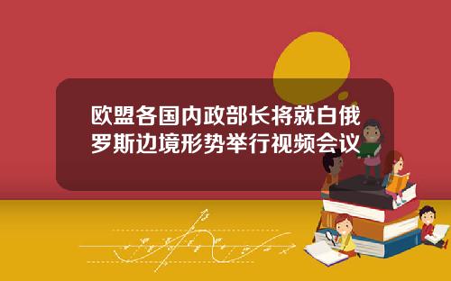 欧盟各国内政部长将就白俄罗斯边境形势举行视频会议