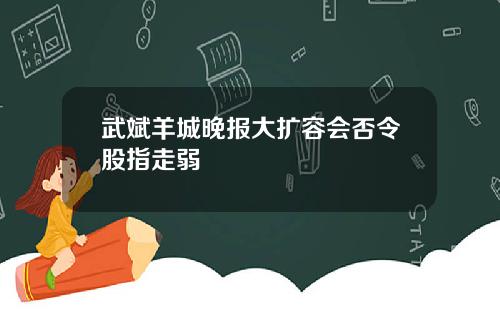 武斌羊城晚报大扩容会否令股指走弱