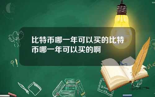 比特币哪一年可以买的比特币哪一年可以买的啊