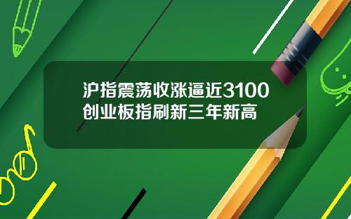 沪指震荡收涨逼近3100创业板指刷新三年新高