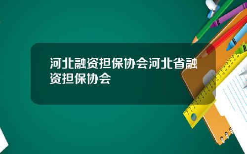 河北融资担保协会河北省融资担保协会