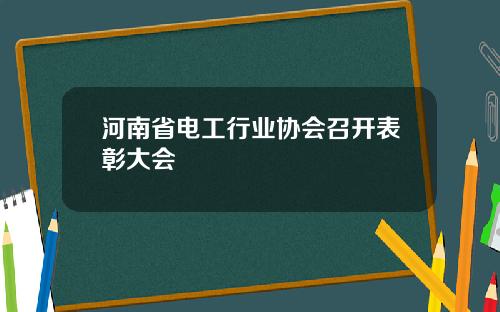 河南省电工行业协会召开表彰大会