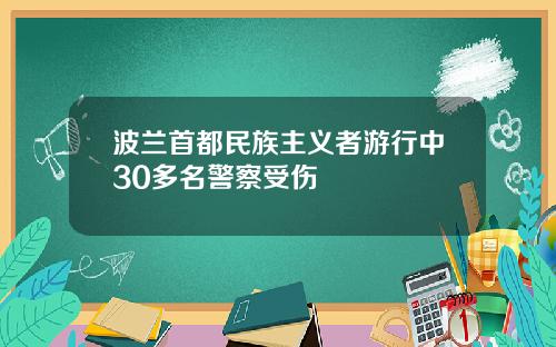 波兰首都民族主义者游行中30多名警察受伤