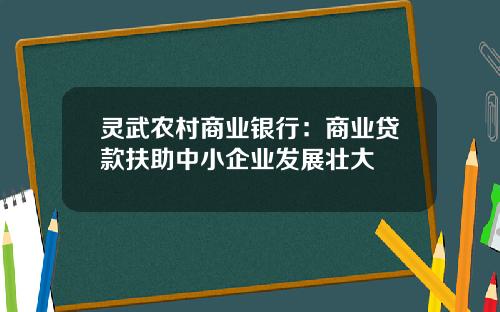 灵武农村商业银行：商业贷款扶助中小企业发展壮大