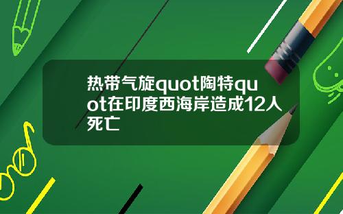 热带气旋quot陶特quot在印度西海岸造成12人死亡