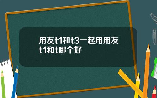 用友t1和t3一起用用友t1和t哪个好