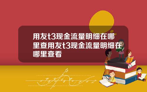 用友t3现金流量明细在哪里查用友t3现金流量明细在哪里查看