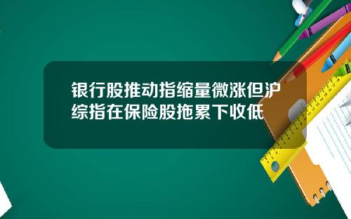 银行股推动指缩量微涨但沪综指在保险股拖累下收低