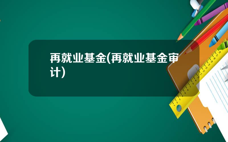 再就业基金(再就业基金审计)