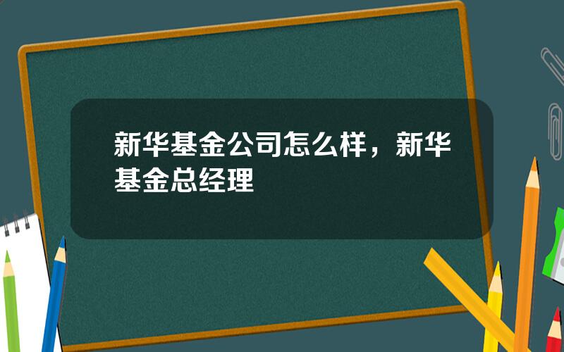 新华基金公司怎么样，新华基金总经理