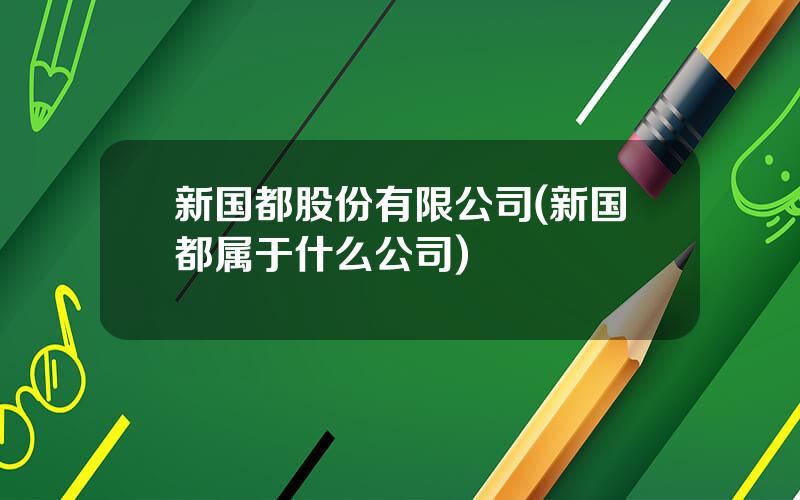 新国都股份有限公司(新国都属于什么公司)