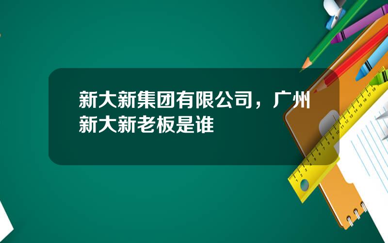 新大新集团有限公司，广州新大新老板是谁