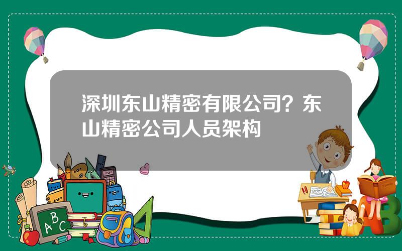 深圳东山精密有限公司？东山精密公司人员架构