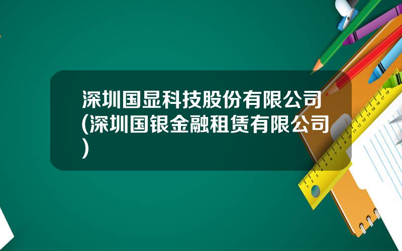 深圳国显科技股份有限公司(深圳国银金融租赁有限公司)