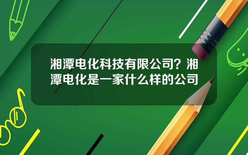 湘潭电化科技有限公司？湘潭电化是一家什么样的公司