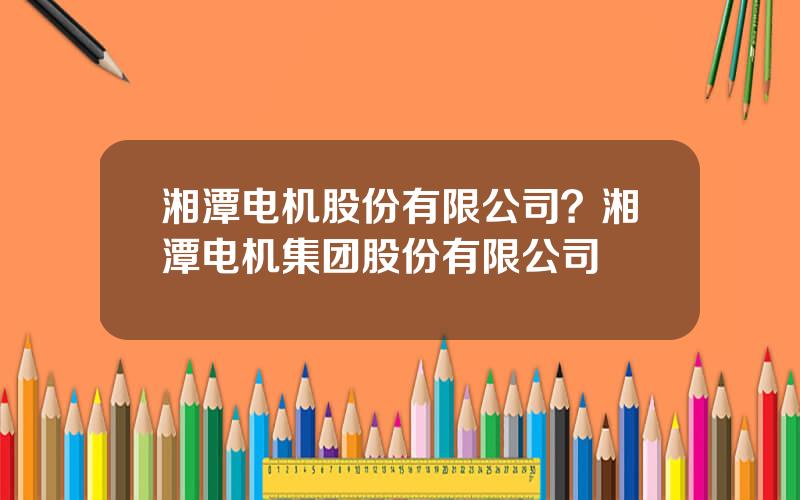 湘潭电机股份有限公司？湘潭电机集团股份有限公司