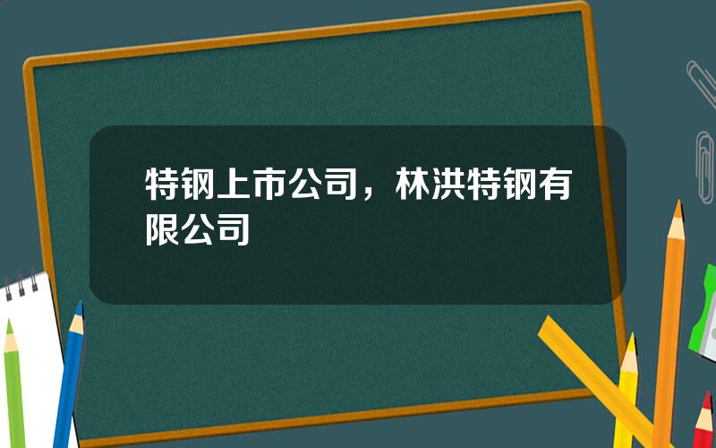 特钢上市公司，林洪特钢有限公司