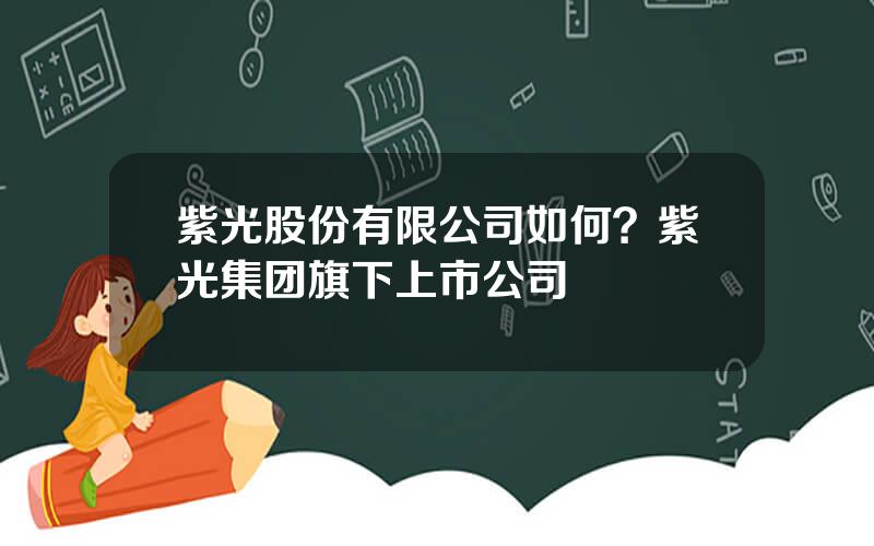 紫光股份有限公司如何？紫光集团旗下上市公司