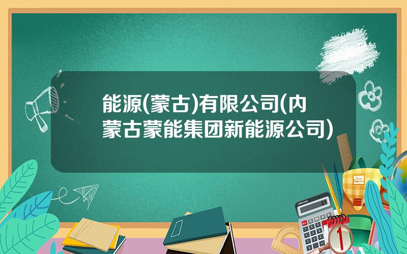 能源(蒙古)有限公司(内蒙古蒙能集团新能源公司)