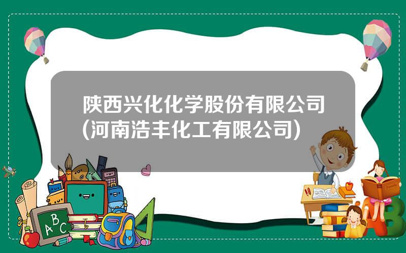 陕西兴化化学股份有限公司(河南浩丰化工有限公司)